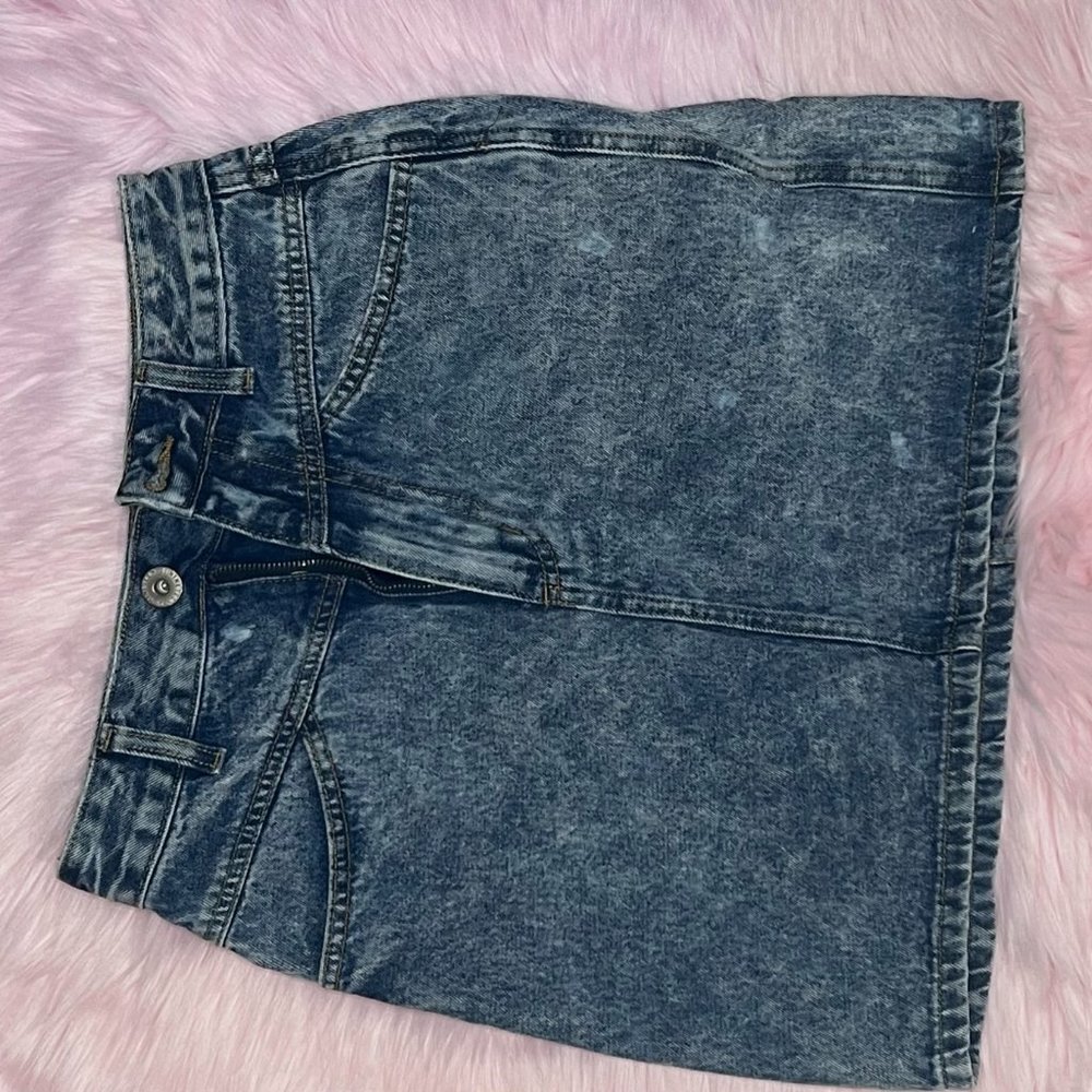 Cotton On Denim A-Line Mini Skirt
